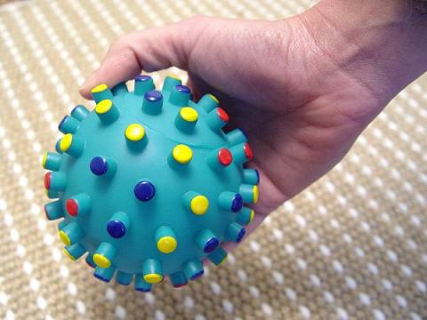 Crazy Color Rubber Ball  Makes Sound