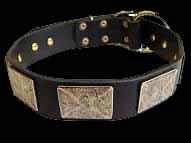 Boxer leather dog collar