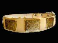 Boxer leather dog collar
